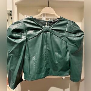 Zara Women’s Leather Top - Green XS